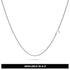 Bold Alphabet Letter Initial Charm Necklace in White Gold Tone